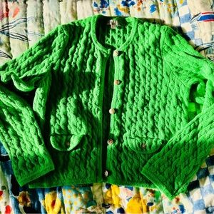 J. Crew Kelly Green Lady Jacket Sweater